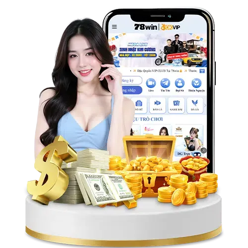 Trò chơi Nổ Hũ với biểu tượng tiền vàng và máy đánh bạc